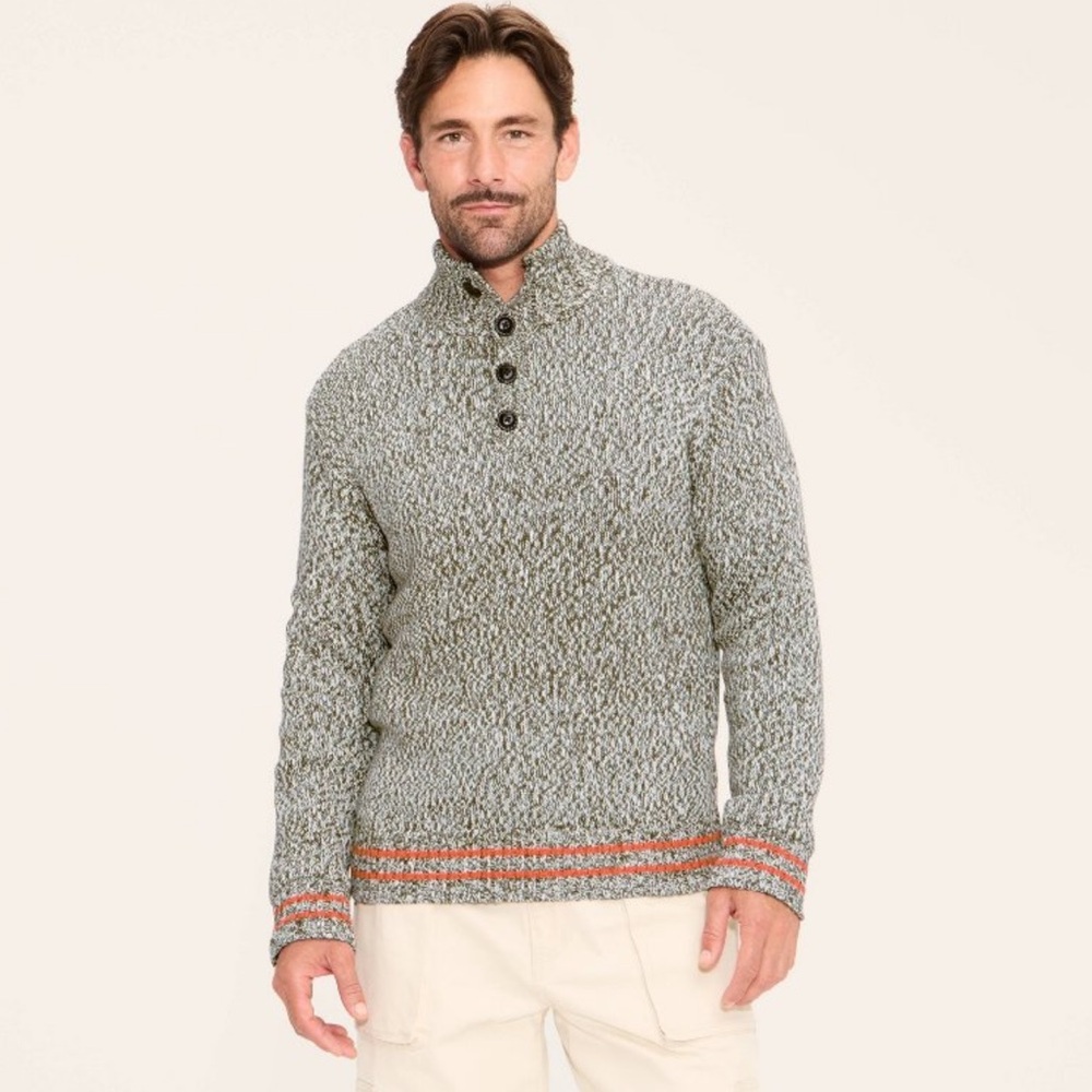 NWT Marl Pullover Sweater. Woolworth-Target Collab. Olive Green. Size Medium.